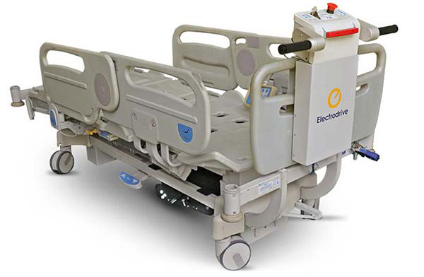 Powered Fifth Wheel kit fitted to a hospital bed