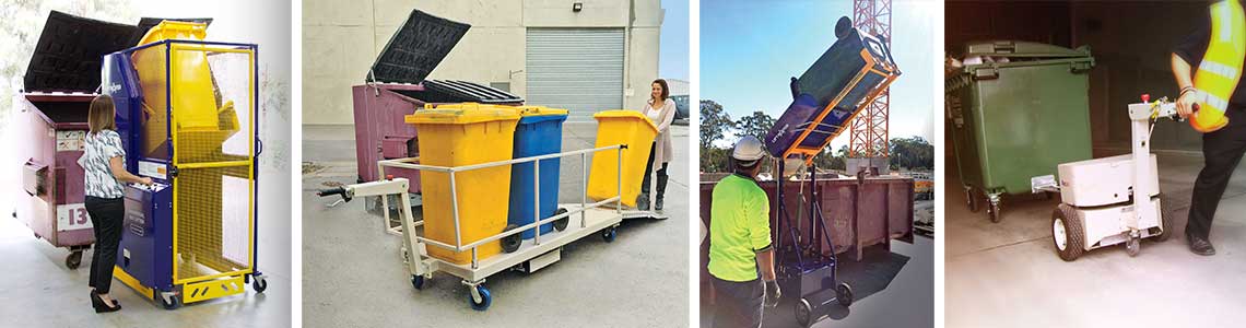 Waste management solutions with Electrodrive and Liftmaster bin lifters and bin movers