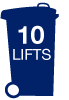 10 lifts per day icon