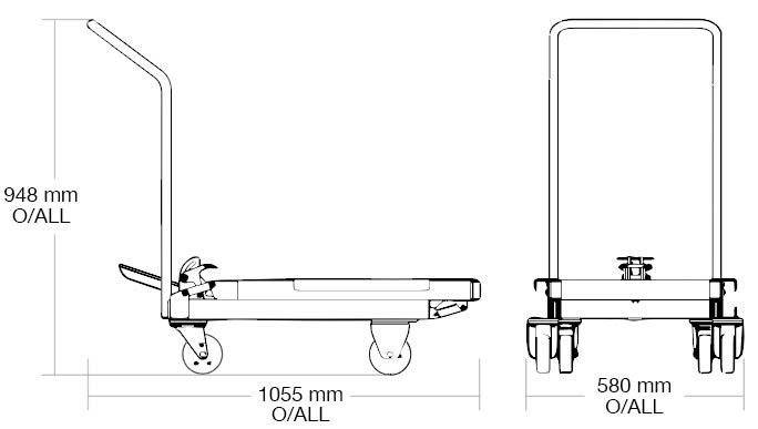 Tub Trolley Mover dimensions