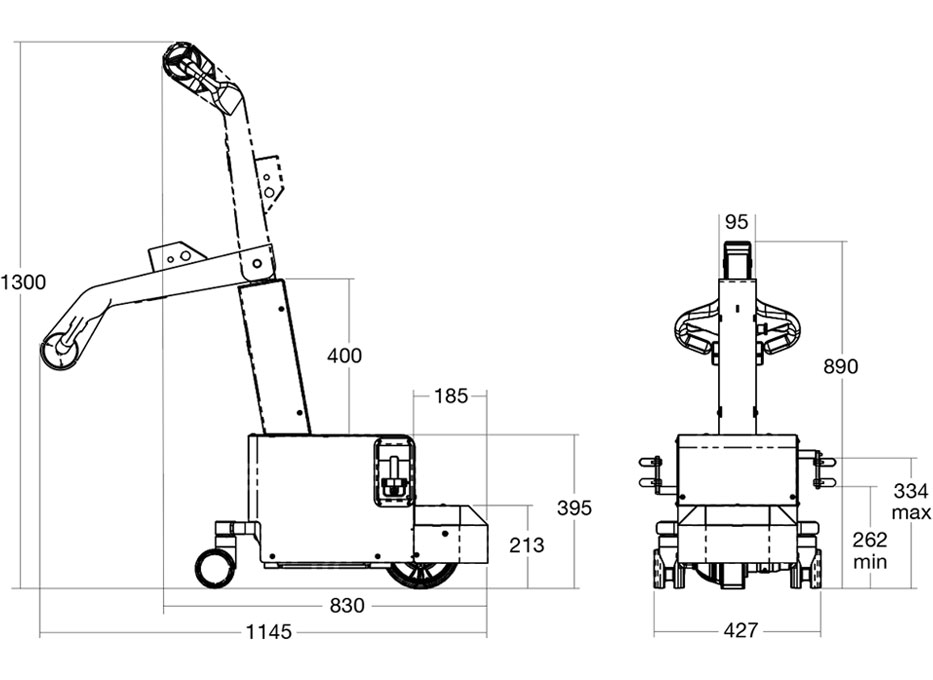 Bariatric wheelchair mover dimensions